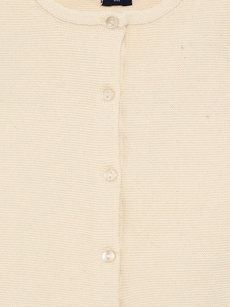 Gilet en maille fine jauge uni Blanc - Kiabi