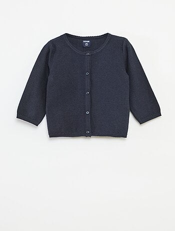 Gilet en maille fine jauge uni