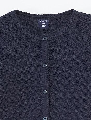 Gilet en maille fine jauge uni