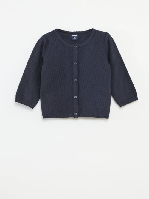 Gilet en maille fine jauge uni - Kiabi