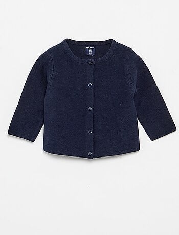 Gilet en maille fine jauge uni