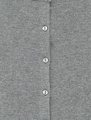 Gilet en maille fine jauge uni