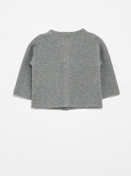 Gilet en maille fine jauge uni - Kiabi
