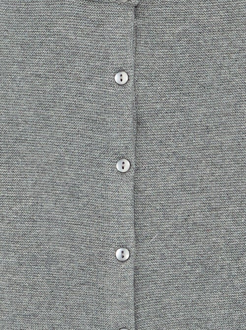 Gilet en maille fine jauge uni - Kiabi