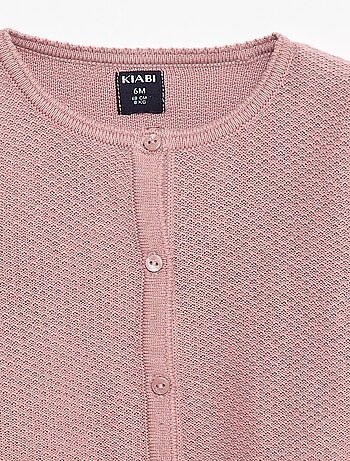 Gilet en maille fine jauge uni