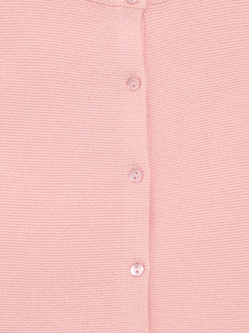 Gilet en maille fine jauge uni Rose - Kiabi