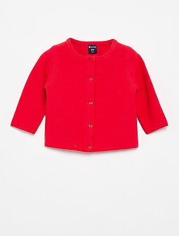 Gilet en maille fine jauge uni