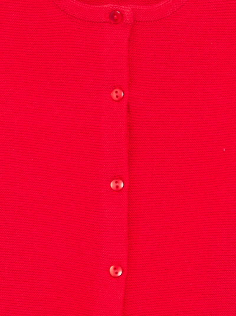 Gilet en maille fine jauge uni Rouge - Kiabi