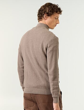 Gilet en maille fine jauge zippé