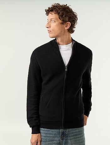 Gilet en maille fine jauge zippé