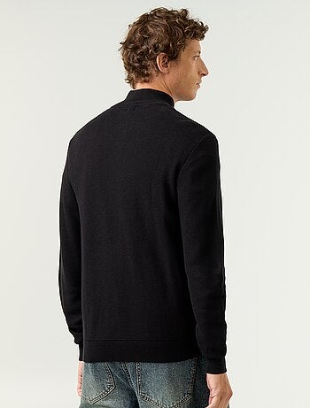 Gilet en maille fine jauge zippé