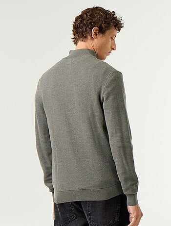 Gilet en maille fine jauge zippé