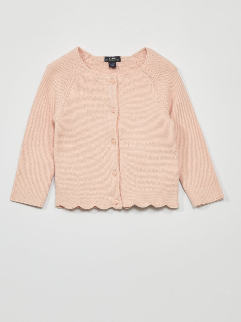 Gilet en maille fine Rose - Kiabi