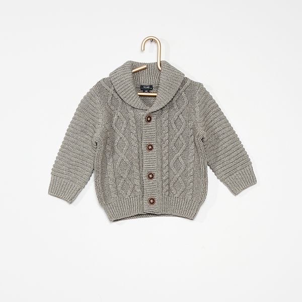 Gilet En Maille Bebe Garcon Gris Kiabi 12 00