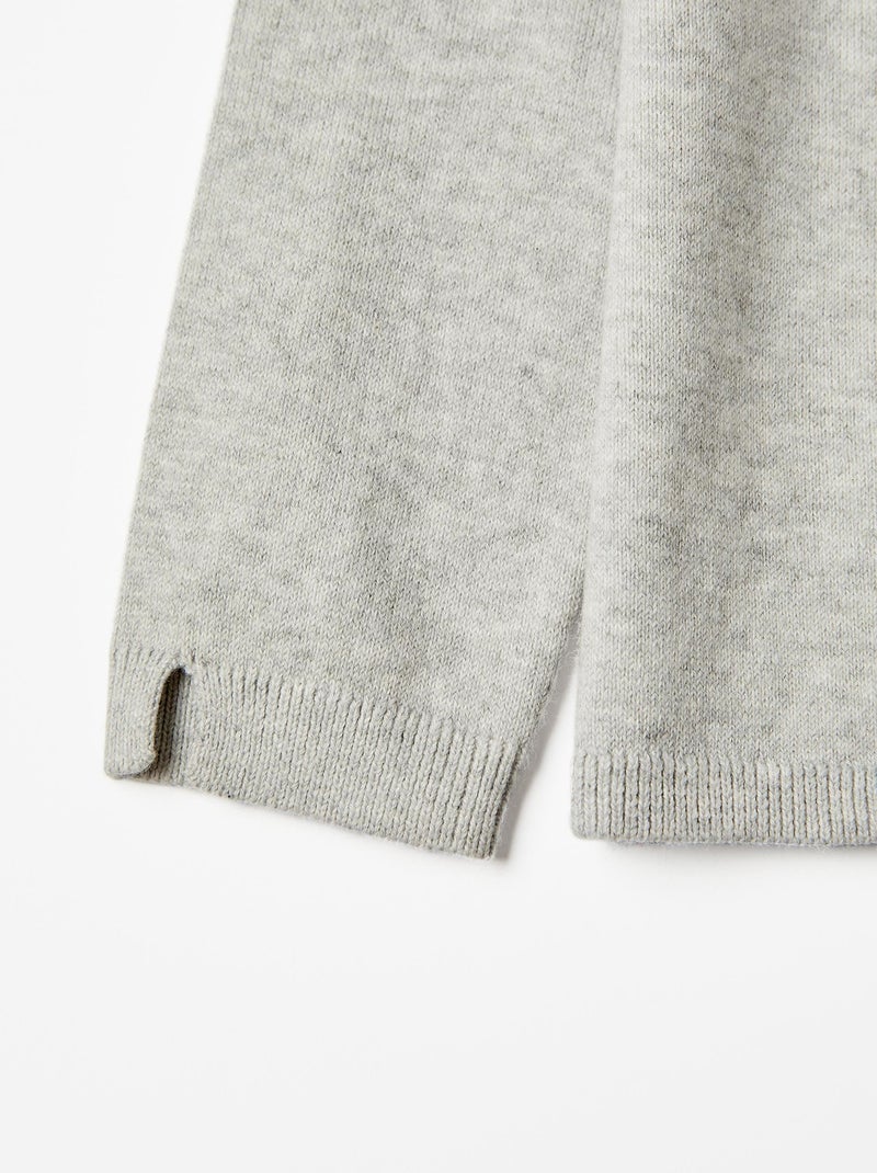 Gilet en maille gris pour fille LE CHALET Gris clair - Kiabi