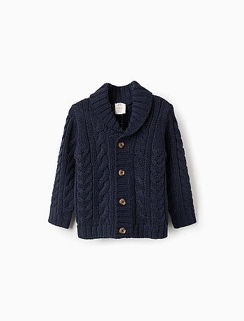 Gilet en maille grosse et torsadée