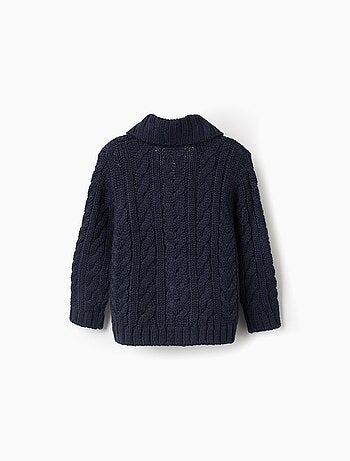 Gilet en maille grosse et torsadée