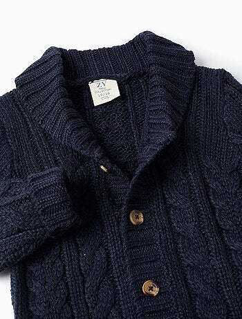 Gilet en maille grosse et torsadée