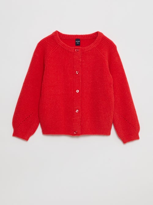 Gilet en maille grosse jauge avec ouverture aimantée - So Easy - Kiabi