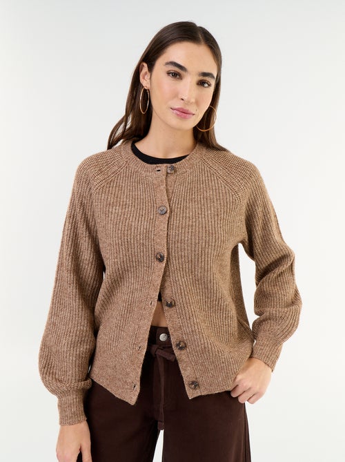 Gilet en maille grosse jauge - Kiabi