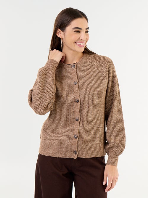 Gilet en maille grosse jauge - Kiabi