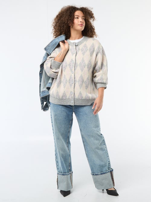 Gilet en maille grosse jauge - Kiabi