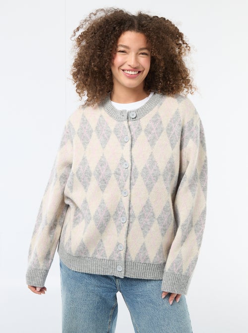 Gilet en maille grosse jauge - Kiabi