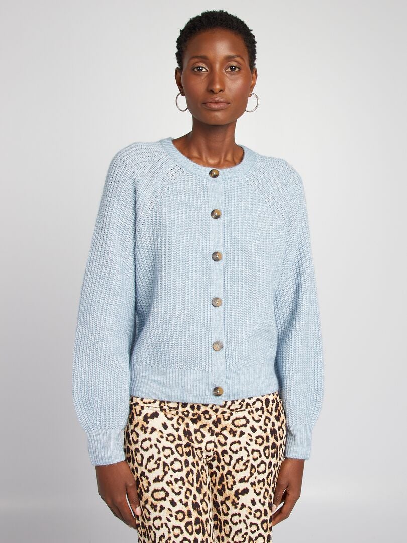 Pull Femme Regatta Grosse Maille Bleu - Taille 18 - Mélange Laine - Occasion TBE