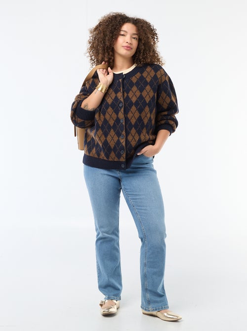 Gilet en maille grosse jauge - Kiabi