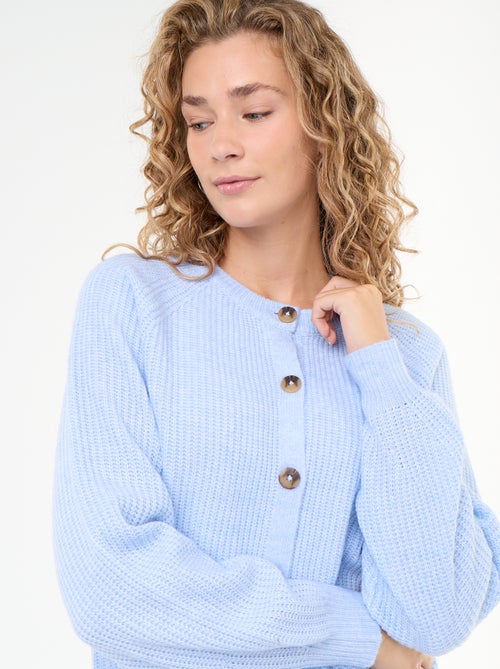 Gilet en maille grosse jauge - Kiabi
