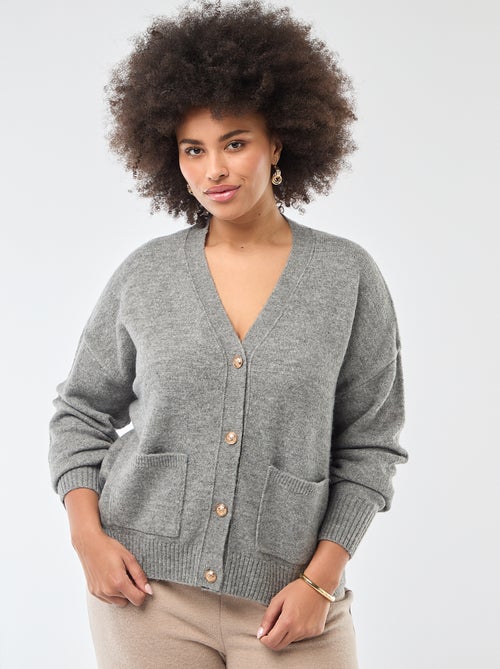 Gilet en maille grosse jauge - Kiabi