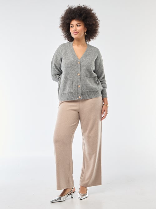 Gilet en maille grosse jauge - Kiabi