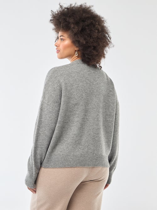 Gilet en maille grosse jauge - Kiabi