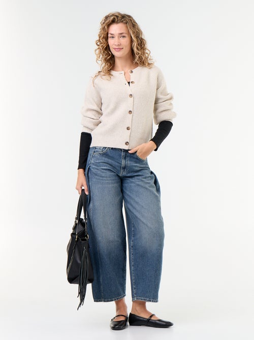 Gilet en maille grosse jauge - Kiabi