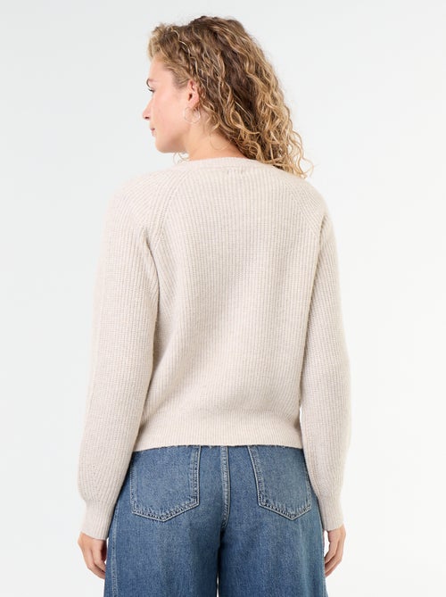 Gilet en maille grosse jauge - Kiabi
