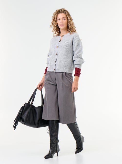 Gilet en maille grosse jauge - Kiabi