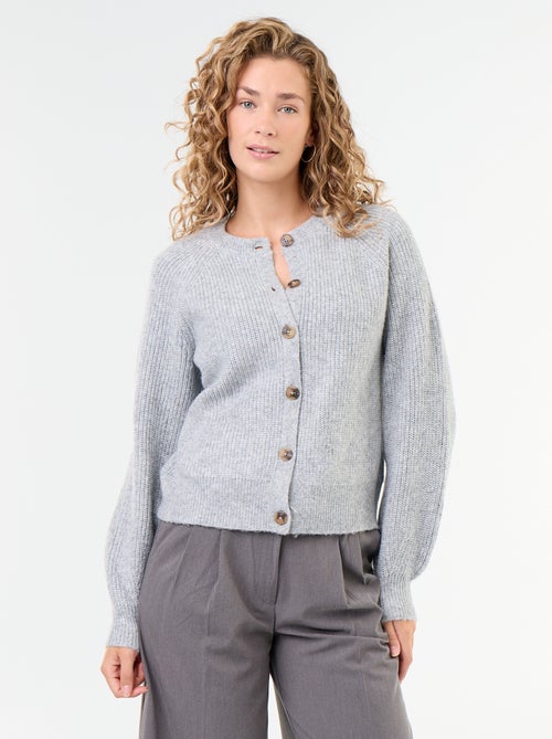 Gilet en maille grosse jauge - Kiabi