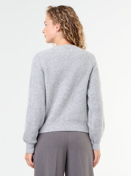 Gilet en maille grosse jauge - Kiabi