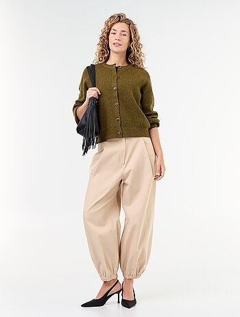 Gilet en maille grosse jauge