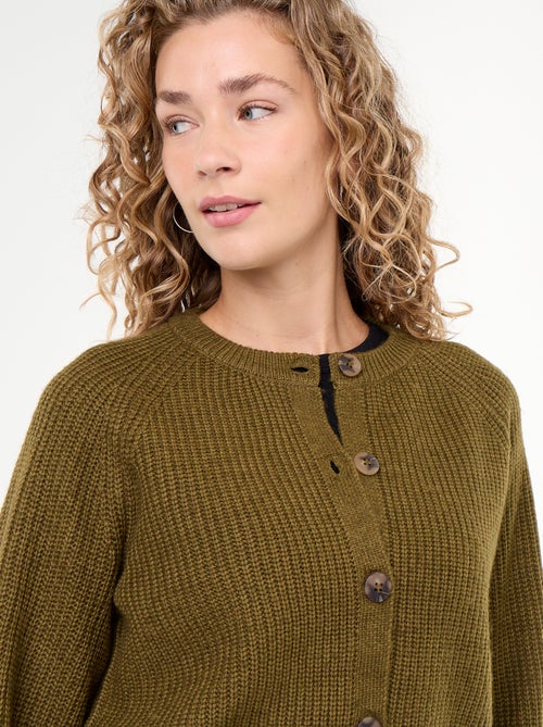 Gilet en maille grosse jauge - Kiabi
