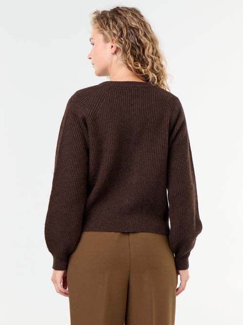 Gilet en maille grosse jauge - Kiabi