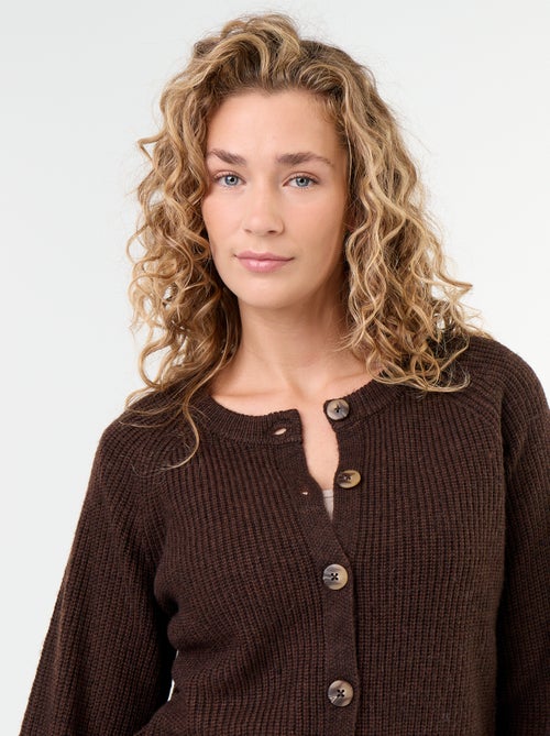 Gilet en maille grosse jauge - Kiabi