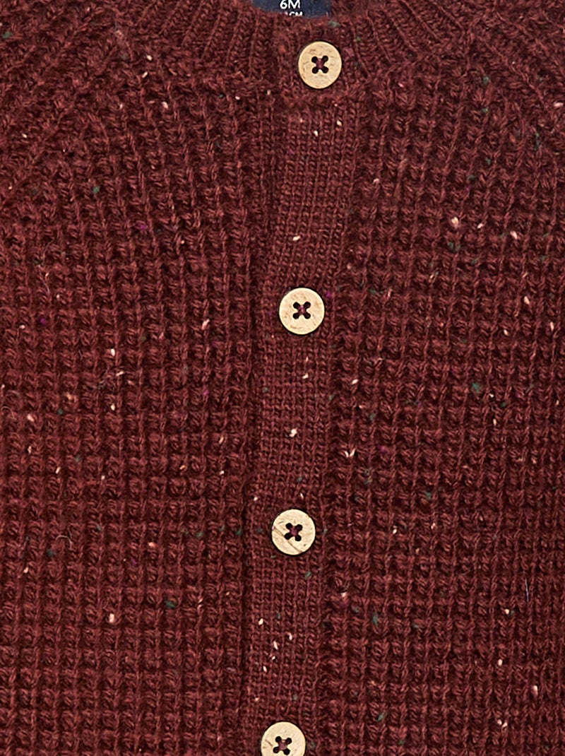 Gilet en maille grosse jauge Rouge - Kiabi