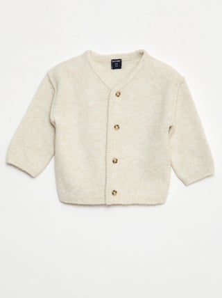 Gilet en maille grosse jauge uni