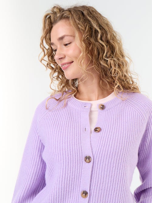 Gilet en maille grosse jauge - Kiabi