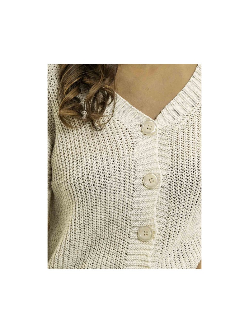Gilet en maille KORFULA Beige - Kiabi