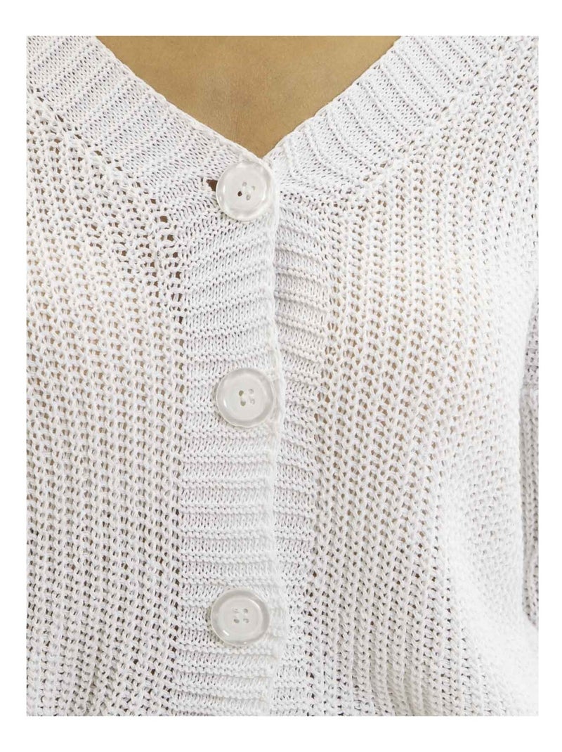 Gilet en maille KORFULA Blanc - Kiabi