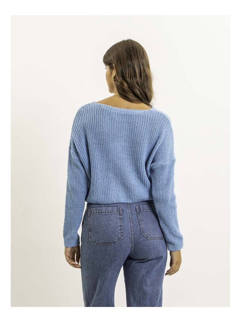 Gilet en maille KORFULA Bleu - Kiabi