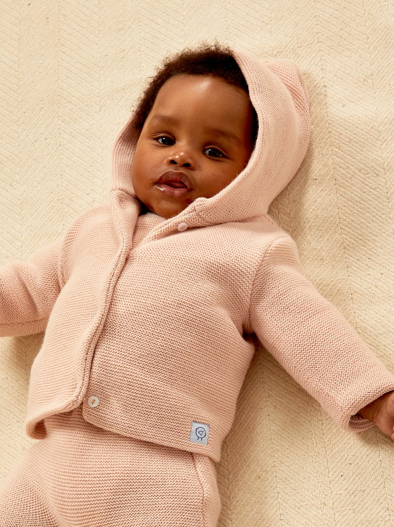 Gilet en maille  'La Manufacture de Layette' - Made in France Rose - Kiabi