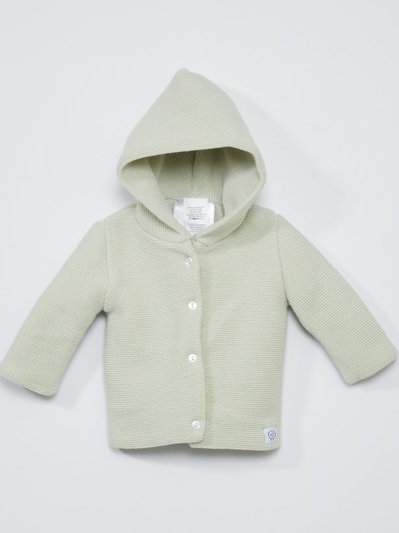 Gilet en maille  'La Manufacture de Layette' - Made in France Vert - Kiabi